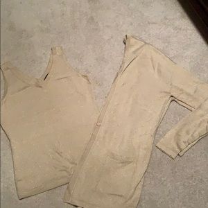 Sparkly gold twinset